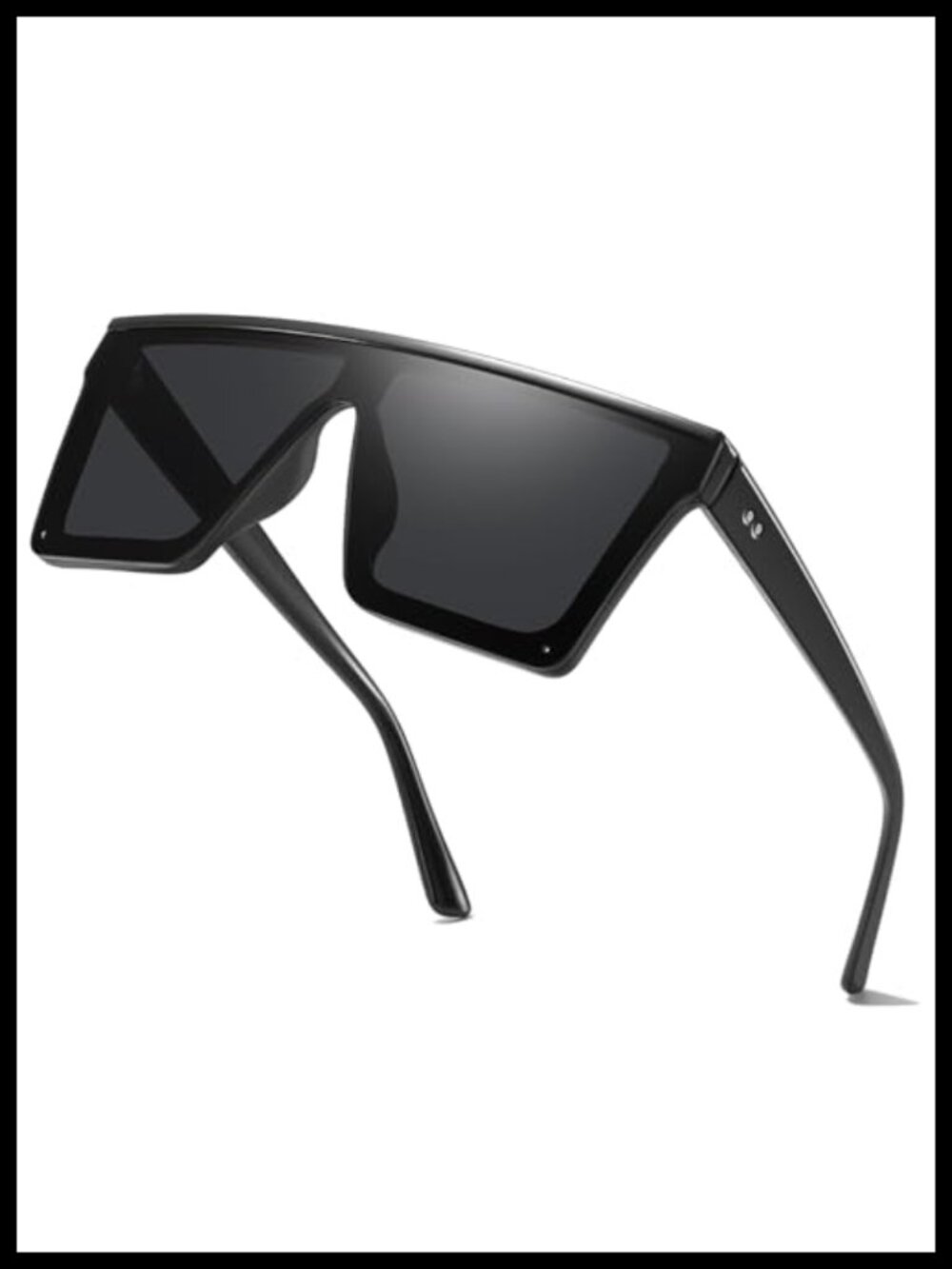 Oversized Square Sunglasses UV400 Protection Flat Top Goggle Unisex